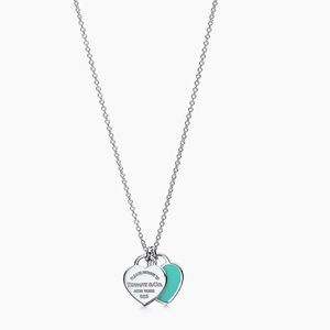 Tiffany & Co. - Return to Tiffany - Tiffany Blue  double Heart Tag Necklace